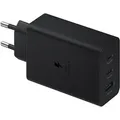 Produktbild: Samsung Reiseladegerät Trio 65W, schwarz Drei Anschlüsse USB Type-C/ USB-A, PD 3.0 und Super Fast Charging bis zu 65 Watt