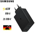 Produktbild: Wandladegerät Samsung Adapter Trio EP-T6530NBEGEU 65W PD 1x USB-A, 2x USB-C