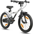 Produktbild: PROMETHEUS BICYCLES Kinderfahrrad HAWK 18 Zoll ab 5 - 6 Jahre, 1 Gang, Junge Mädchen Fahrrad Kinder mit Rücktrittbremse Fahrradständer