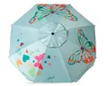Produktbild: Atosa Strandschirm Ø 180 bis 220 cm, neigbar, aus Aluminium, Schmetterlinge mit UPF 50+ in verschiedenen Farben, blau, 180 CM, Bohemien