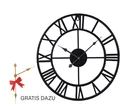 Produktbild: Samilito Wanduhr im Vintage-Stil Rund mit Robuster 2cm dicker Rahmen,römische Ziffern (Leises Quarzwerk, kein tickendes Geräusch dicker Rahmen)