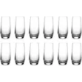 Produktbild: ECHTWERK Wasser- & Saftgläser Set 12-teilig, 340 ml – Robuste Trinkgläser aus bleifreiem Glas in tulpeneckiger Form, spülmaschinenfest, transparent, 14,5 x 6,8 cm