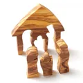 Produktbild: KASSIS Geschenkartikel Olivenholz Weihnachtsdeko Krippe Puzzle Tischkrippe Tischdeko aus Bethlehem 6,50 x 6 cm