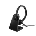 Produktbild: Jabra Evolve 65 TE (3. Ausgabe 2025) Kabellos Bluetooth Stereo-Headset mit Geräuschunterdr.-Mikrofon, verbindet 2 Geräte, 16h Akkulaufzeit, USB-A-Adapter, MS Teams-Zertifiziert, Ladestation, Schwarz