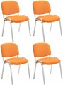 Produktbild: CLP Besucherstuhl Ken Stoff (4er Set), stapelbar, Chrom-Optik