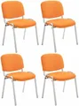 Produktbild: CLP Besucherstuhl Ken Stoff (4er Set, 4 St), stapelbar, Chrom-Optik