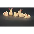 Produktbild: Konstsmide 6289-103 LED Acryl Oster Hasen, 5er-Set, klar,24V, Aussen (IP44), 40 warm weiße Dioden , weißes Kabel