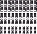 Produktbild: Kunststoff-Schnallen für Paracord-Armbänder 60 Stück schwarz 127 cm und 19 cm...