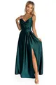 Produktbild: Numoco Abendkleid Chiara Maxikleid Satinkleid Cocktailkleid Partykleid Kleid aus Satin Sommerkleid langes Kleid, grün (DE/NL/SE/PL, Alphanumerisch, S, Regular, Regular, Grün)