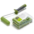 Produktbild: Lackierwalzen Set 10x Schaumstoff Lackierwalze 11 cm rund inkl. Farbwalzenbüg...