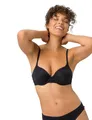 Produktbild: BeeDees Damen T-Shirt BH Stepy Soft WHP schwarz, 90D mit Bügel, Nahtlose und vorgeformte Cups, edler Look, bequem Verstellbare Träger