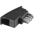 Produktbild: Tae/n Telefon-adapterstecker, 6p4c, Schwarz - Goobay