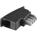 Produktbild: Tae/n Telefon-adapterstecker, 6p4c, Schwarz - Goobay
