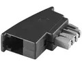 Produktbild: 3 Stück Telefon Modular Adapter TAE N-Stecker auf RJ11 Buchse schwarz