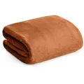 Produktbild: Wohndecke TEDY warme Decke für Herbst & Winter, Eurofirany, Teddy-Fleece, kuschelige Sofadecke, Sesselschoner, Extra weich orange 150 cm x 200 cm