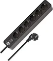 Produktbild: Steckdosenleiste Brennenstuhl Ecolor 6fach schwarz 1,5m