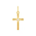 Produktbild: Amor Motivanhänger Unisex Damen Herren Anhänger, mit Zirkonia synth., 2 cm, Gold, Kreuz, Kommt in Schmuck Geschenk Box, 2028373
