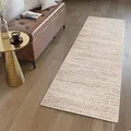Produktbild: TAPISO Sari Teppich Läufer Flur Creme Modern Kurzflor Küche Wohnzimmer Schlafzimmer Küchenläufer Meterware Brücke nach Maß ÖKOTEX 60 x 180 cm
