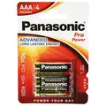 Produktbild: Panasonic Batterie Alkali Pro Power LR03PPG Micro AAA, 4er
