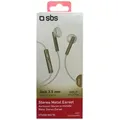 Produktbild: SBS In-Ear-Kopfhörer Metall Gold Kabel Annahmetaste Regulierungstaste
