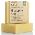 Produktbild: Savion Haarseife Natur | Für empfindliche Kopfhaut & Allergiker | OHNE Duftstoffe | Vegan & Bio: Haarseife ohne Mikroplastik | Palmölfrei | Tierversuchsfrei, 85g