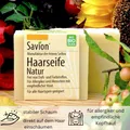 Produktbild: Savion Haarseife Natur für alle Haartypen geeignet 85 g