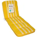 Produktbild: Herlag Liegenauflage Tilly 200x65x7cm | Liegestuhl-Auflage Blockstreifen 7cm | Liegepolster für Gartenliege | Gartenmöbelauflage Liege Deluxe-Serie | Atmungsaktiv | Öko Tex 100 | Gelb-Gestreift