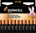 Produktbild: Duracell Plus Power Boost Mignon (AA)-Batterie 1.5V 20St.