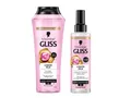 Produktbild: Gliss Haarshampoo Liquid Silk 250ml & Express-Repair-Spülung 200ml, 2-tlg., Pflegespülung, Hitzeschutz, Glanz-Shampoo