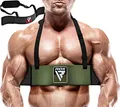 Produktbild: RDX Bizeps Isolator, 23” Curl Arm Blaster für Biceps Trizeps Trainingsgerät,Pro Bodybuilding Gewichtheben Bizepstrainer Armtrainer Booster, 6mm Nackenpolster, 42” Verstellbarer Gurt, Gym Kraftraining