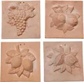 Produktbild: 4er Set Terrakotta-Wandbilder: Mediterrane Gartendeko aus Italien