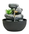 Produktbild: Dehner Zimmerbrunnen Lono, Brunnen mit LED Beleuchtung, ca. Ø 21 cm, Höhe 21 cm