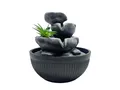 Produktbild: Dehner Lono Zimmerbrunnen mit LED-Beleuchtung 21 cm grau