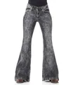 Produktbild: Comycom Boho Stretch Jeansschlaghose schwarz verwaschen 30/34