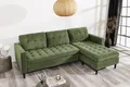 Produktbild: riess-ambiente Ecksofa STOCKHOLM 220cm grün · Couch mit Cordbezug und Federkern, Einzelartikel 1 Teile, 3-Sitzer in L-Form · inkl. Kissen · Ottomane rechts & links · Retro