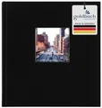 Produktbild: goldbuch 27 897 Bella Vista Fotoalbum mit Bildausschnitt Schwarz, Erinnerungsalbum im Format 30 x 31 cm, Foto Album 60 weiße Seiten mit Pergamin-Trennblättern, Fotobuch mit Leineneinband, Noir