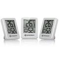 Produktbild: Bresser 3er Set Thermometer Hygrometer - Digitales Raumthermometer für Kontrolle Innenraum Luftfeuchtigkeit, Kühlschrankgeeignet, Wandmontage und Magnet, Schimmelvorbeugung - Indikator Smiley, Weiß