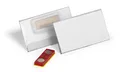 Produktbild: Durable Namensschild 40x75 mm mit Magnet verdrehsicher, Packung à 25 Stück, transparent, 824319