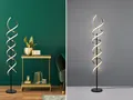 Produktbild: Trio Leuchten - Design Stehleuchte I Stehlampe I Standleuchte I Lampe I Leuchte Gold I Messing inkl. LED 3-stufig dimmbar in Kelvin - Henk Dimmer I Dimmbar I Wohnzimmer I Schlafzimmer - Aluminium Läng