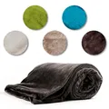 Produktbild: Estexo GmbH Hochwertige Kuscheldecke versch. Größen & versch. Farben wählbar - Tagesdecke, Bettüberwurf, Decke, Flanelldecke, XL, XXL,XXXL, 210x280, 220x240, 150x200 cm (210 x 280 cm/XXXL, Aqua)