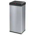Produktbild: Hailo Big-Box Swing XL Mülleimer - 1 x 52 Liter - selbstschließender Schwingdeckel - Stahlblech - Müllbeutel-Klemmrahmen - Mülleimer Küche rechteckig - Abfalleimer Germany - silber