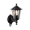 Produktbild: BRILLIANT Lampe, Carleen Außenwandleuchte Bewegungsmelder schwarz, 1x A60, E27, 60W, IP-Schutzart: 23 - regengeschützt