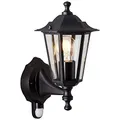 Produktbild: Brilliant Lampe, Carleen Außenwandleuchte Bewegungsmelder schwarz, 1x A60, E27, 60W, IP-Schutzart: 23 - regengeschützt