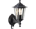 Produktbild: Sensor Außenwandleuchte stehend IP44 1-flammig HxBxT 305x235x190 mm Carleen schw