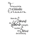 Produktbild: efco Stempel Clear Trauer Trauern ist liebevolles A7 / 74 x 105 mm 2 - teilig transparent