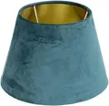 Produktbild: Tischlampenschirm Petrol Blau Samt Modern Mars & More 24 cm E27