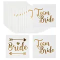 Produktbild: Naler 20 x JGA Tattoo Gold Junggesellinnenabschied Temporäre Klebetattoos Braut Team Bride für Hochzeit Bachelor Hen Party