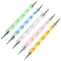 Produktbild: 5 Stück Dotting Pen Nail Art Dotting Tools/Spot Swirl - Nail Design Marbleizing Werkzeug Pen für Punkte und zum Marmorieren von Hanyousheng