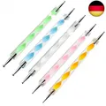Produktbild: 5 Stück Dotting Pen Nail Art Dotting Tools/Spot Swirl - Nail Design Marbleizing