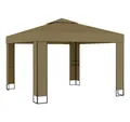 Produktbild: vidaXL Partyzelt Pavillon mit Doppeldach 3x3x2,7 m Taupe 180 g/m²